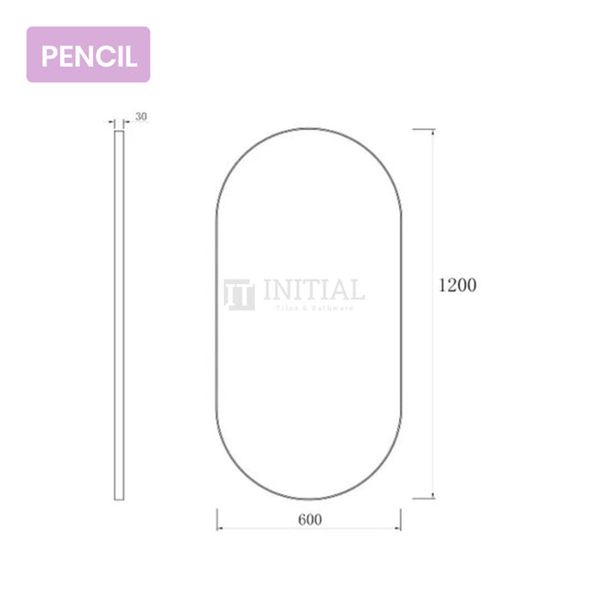 Wall Mounted Rose Oval Brushed Gold Frame Mirror Pencil Edge 1200X600mm ,