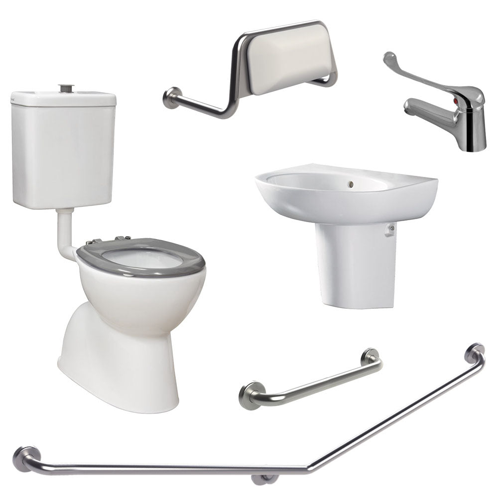 Fienza Accessible Toilet Care Kit 2 with Left Hand 40° Rail ,