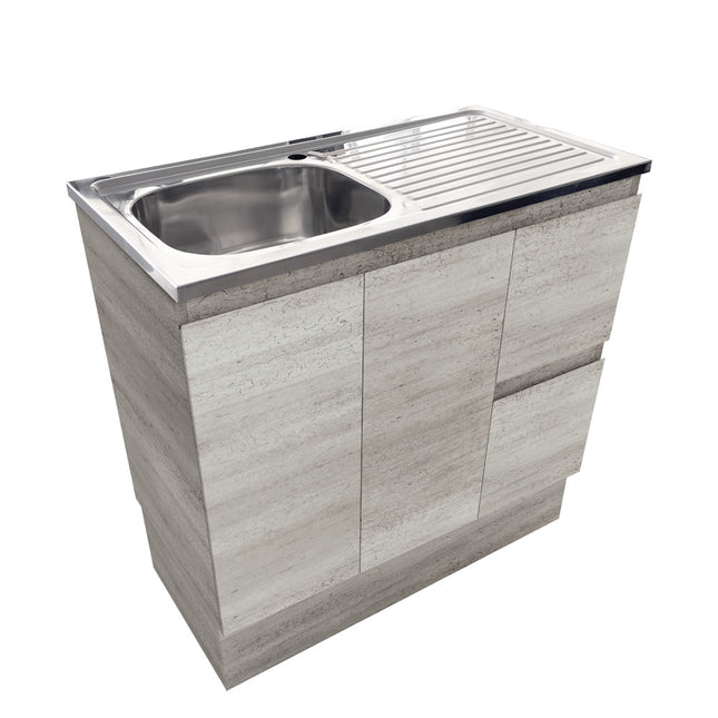 Fienza Citi 900 Edge Industrial Vanity on Kickboard ,