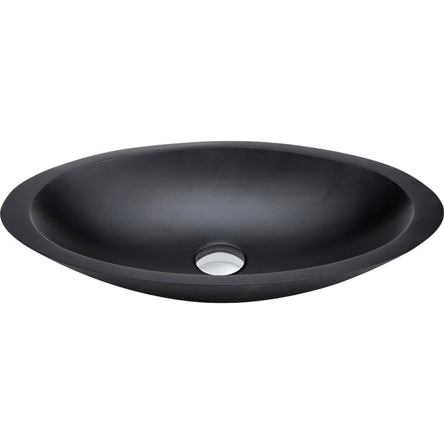 Fienza Bahama Matte Black Cast Stone Above Counter Basin ,
