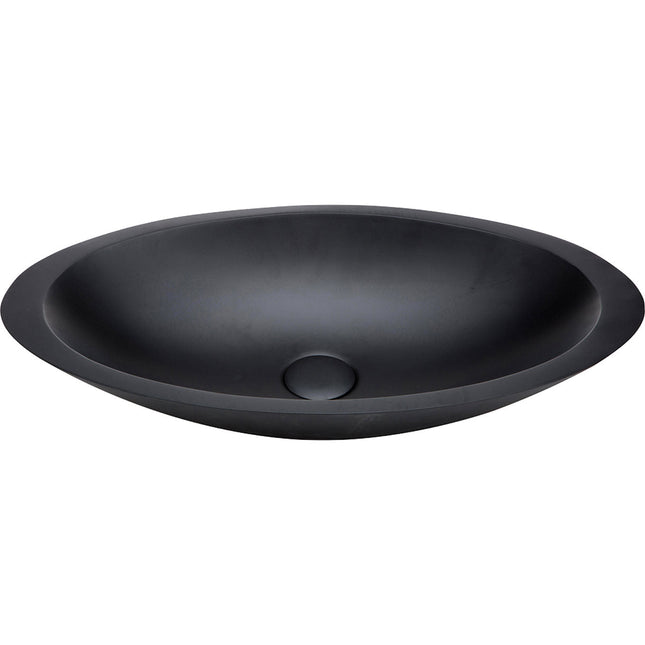 Fienza Bahama Matte Black Cast Stone Above Counter Basin ,