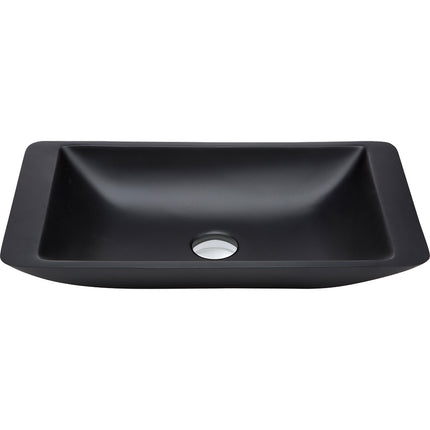 Fienza Classique Matte Black Cast Stone Above Counter Basin, 600mm ,