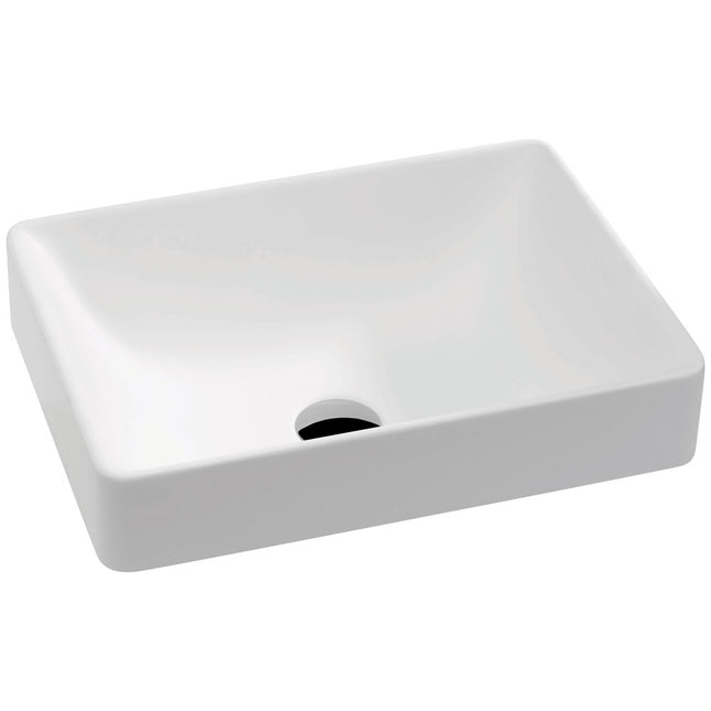 Fienza Kados Matte White Cast Stone Semi Inset Basin ,