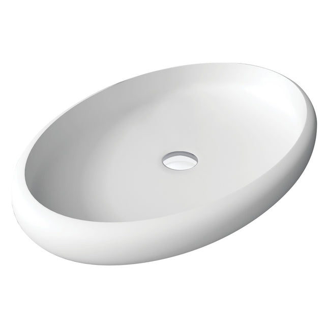 Fienza Antonia Matte White Cast Stone Above Counter Basin ,