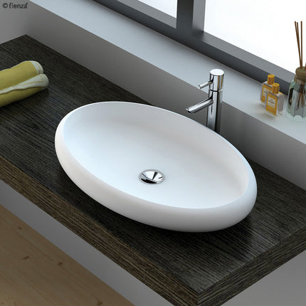 Fienza Antonia Matte White Cast Stone Above Counter Basin ,