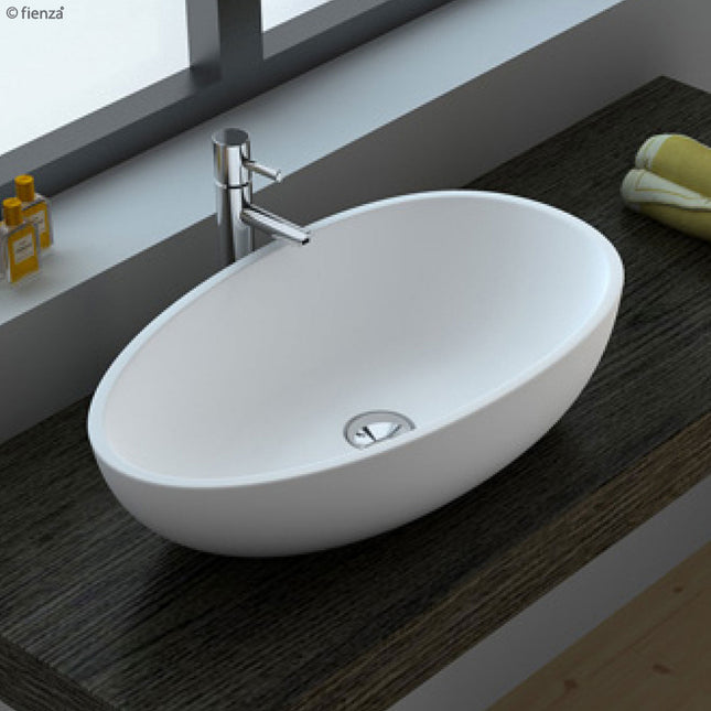 Fienza Bahama Mkii Matte White Cast Stone Above Counter Basin ,