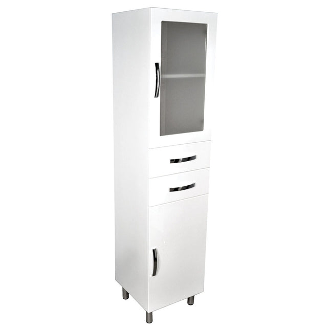 Fienza Unicab Tallboy, 1 Glass Panel Door, 1 Solid Door 2 Drawers ,