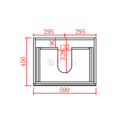 Fremantle Hampton Style Matte Black Wall Hung Vanity 590W X 450H X 560D ,