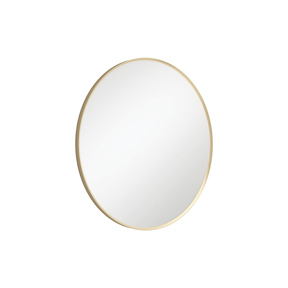 Fienza Reba Round Framed Mirror, Gold, 600mm ,
