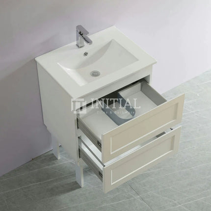 Fremantle Hampton Style Matte White Wall Hung Vanity 590W X 450H X 560D ,