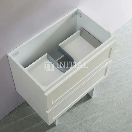 Fremantle Hampton Style Matte White Wall Hung Vanity 740W X 450H X 560D ,