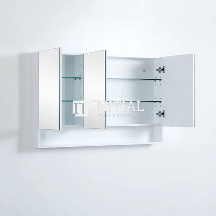 Fremantle 1200 Shaving Cabinet, Matte White, 3 Solid Doors ,