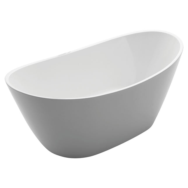 Fienza Paola 1500 Freestanding Acrylic Bathtub, Gloss White, Slim Edge ,