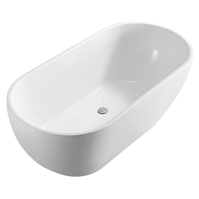 Fienza Koko 1500 Freestanding Acrylic Bathtub, Matte White ,