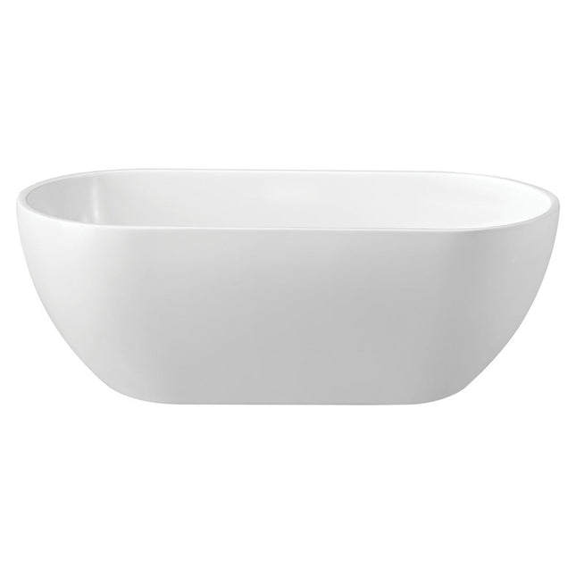 Fienza Koko 1680 Freestanding Acrylic Bathtub, Matte White ,