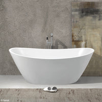 Fienza Paola 1500 Freestanding Acrylic Bathtub, Gloss White, Slim Edge ,