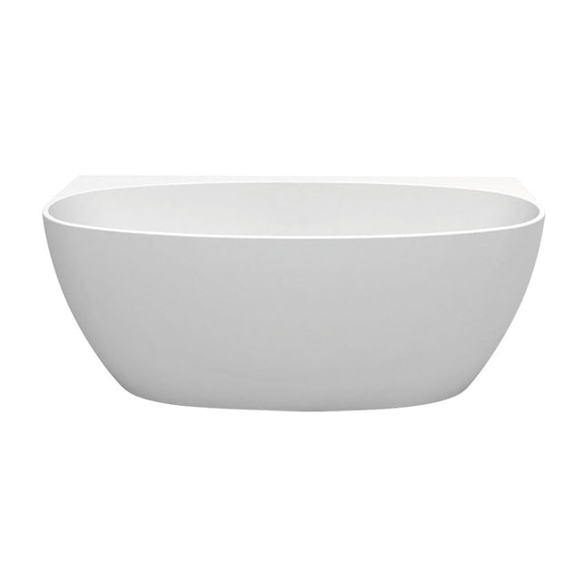 Fienza Keeto 1500 Back To Wall Acrylic Bathtub, Gloss White ,