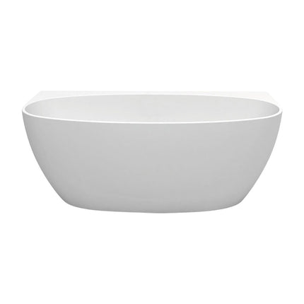 Fienza Keeto 1500 Back To Wall Acrylic Bathtub, Gloss White ,
