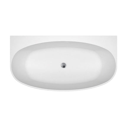 Fienza Keeto 1500 Back To Wall Acrylic Bathtub, Gloss White ,