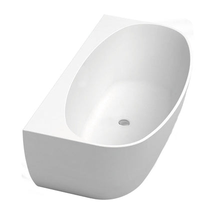 Fienza Keeto 1500 Back To Wall Acrylic Bathtub, Gloss White ,