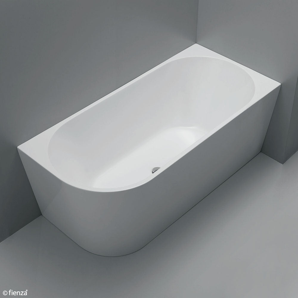 Fienza Isabella 1500 Acrylic Corner Bathtub, Gloss White, Slim Edge , Left-Hand