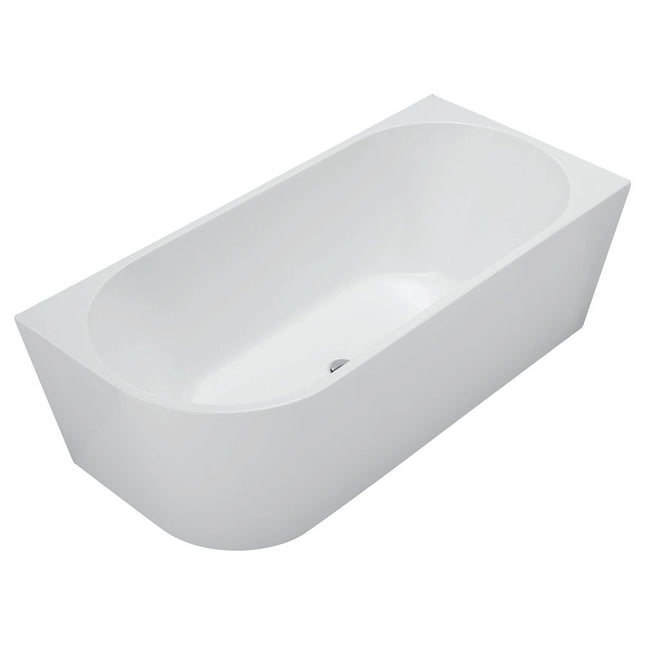 Fienza Isabella 1700 Acrylic Corner Bathtub, Gloss White, Slim Edge ,