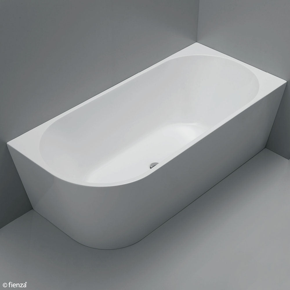 Fienza Isabella 1700 Acrylic Corner Bathtub, Gloss White, Slim Edge , Left-Hand