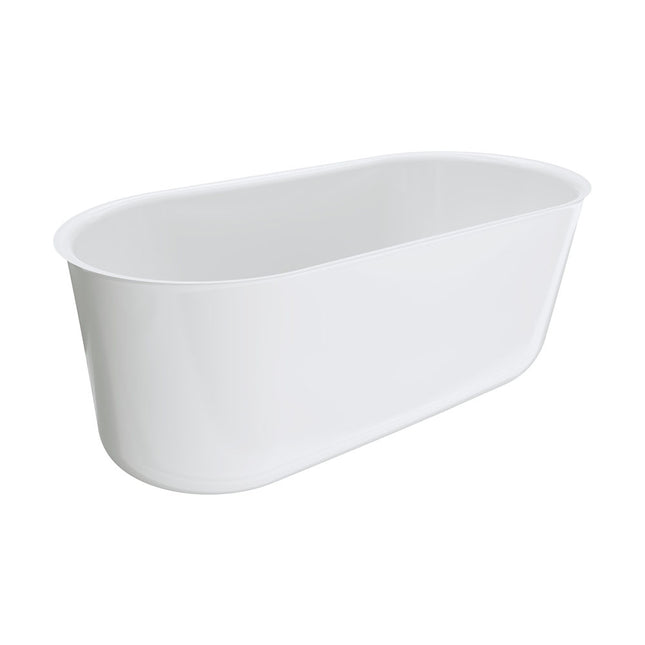 Fienza Windsor 1500 Freestanding Acrylic Bathtub, Gloss White ,