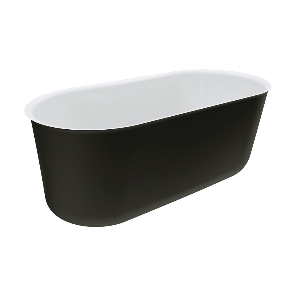Fienza Windsor 1500 Freestanding Acrylic Bathtub, Matte Black ,