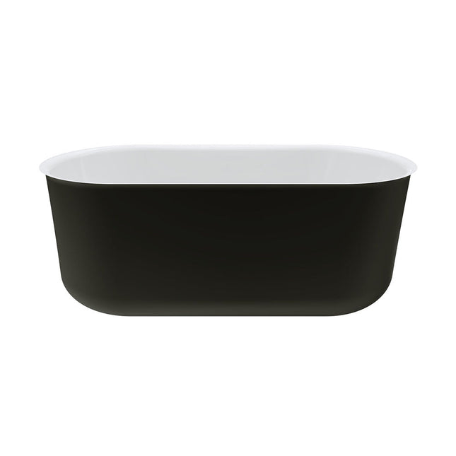 Fienza Windsor 1500 Freestanding Acrylic Bathtub, Matte Black ,