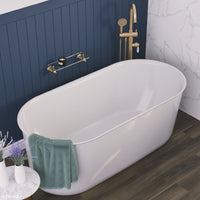 Fienza Windsor 1500 Freestanding Acrylic Bathtub, Gloss White ,
