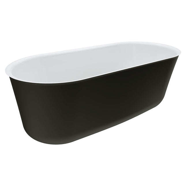 Fienza Windsor 1700 Freestanding Acrylic Bathtub, Matte Black ,