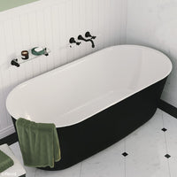 Fienza Windsor 1700 Freestanding Acrylic Bathtub, Matte Black ,