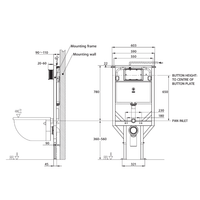 Fienza R&T In Wall Cistern for Wall Hung Pan ,