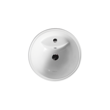 Gloss Round Freestanding Ceramic Floor Basin White 460X480X960 ,