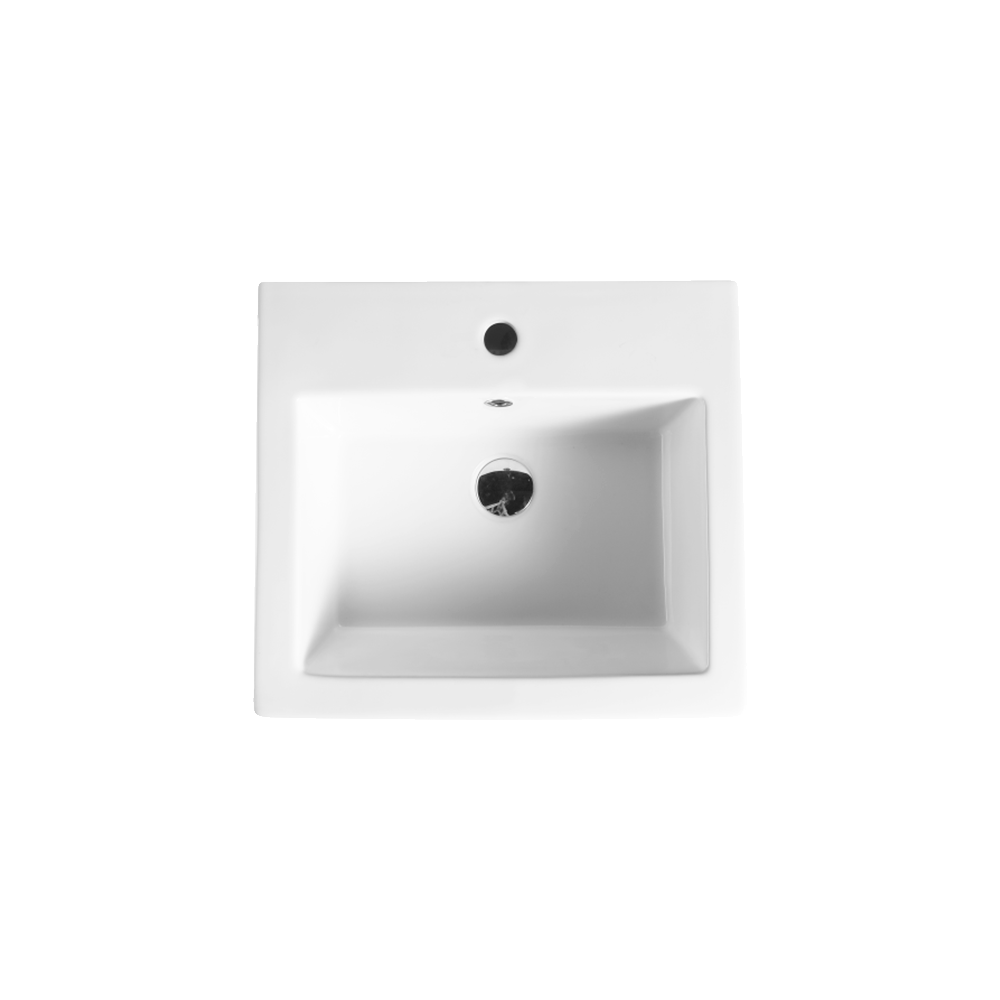 Gloss Rectangle Freestanding Ceramic Floor Basin White 510X460X850 ,