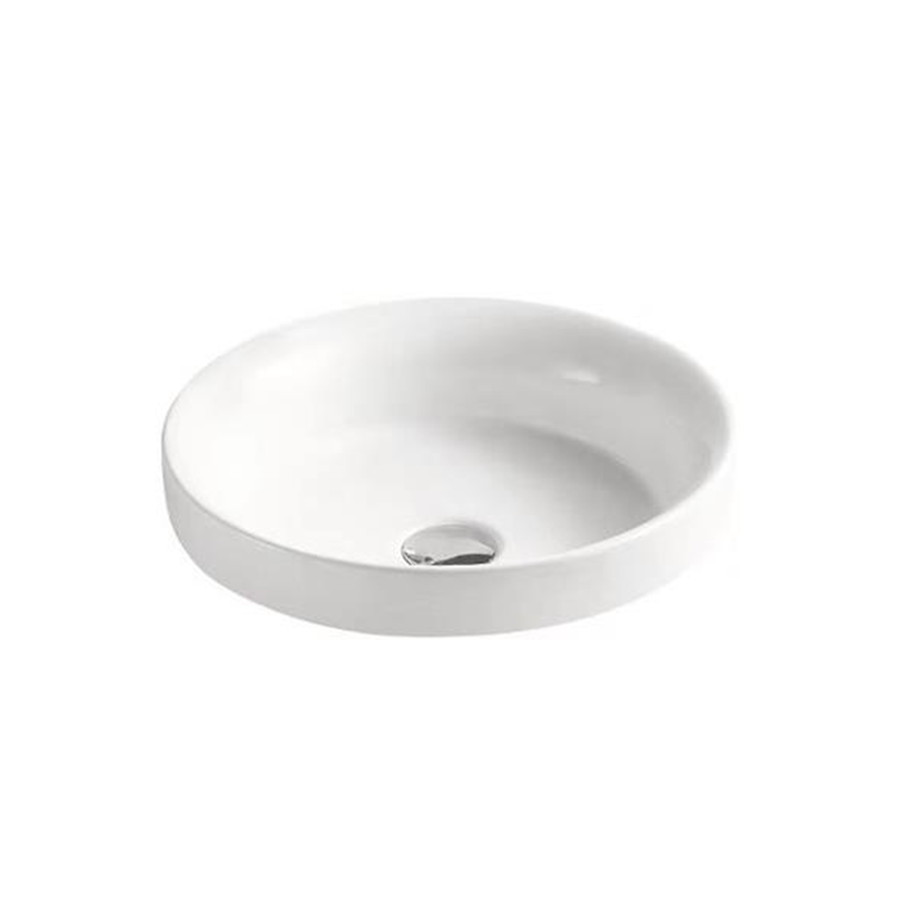 Gloss Round Insert Fine Ceramic Basin White 400X400X110 ,