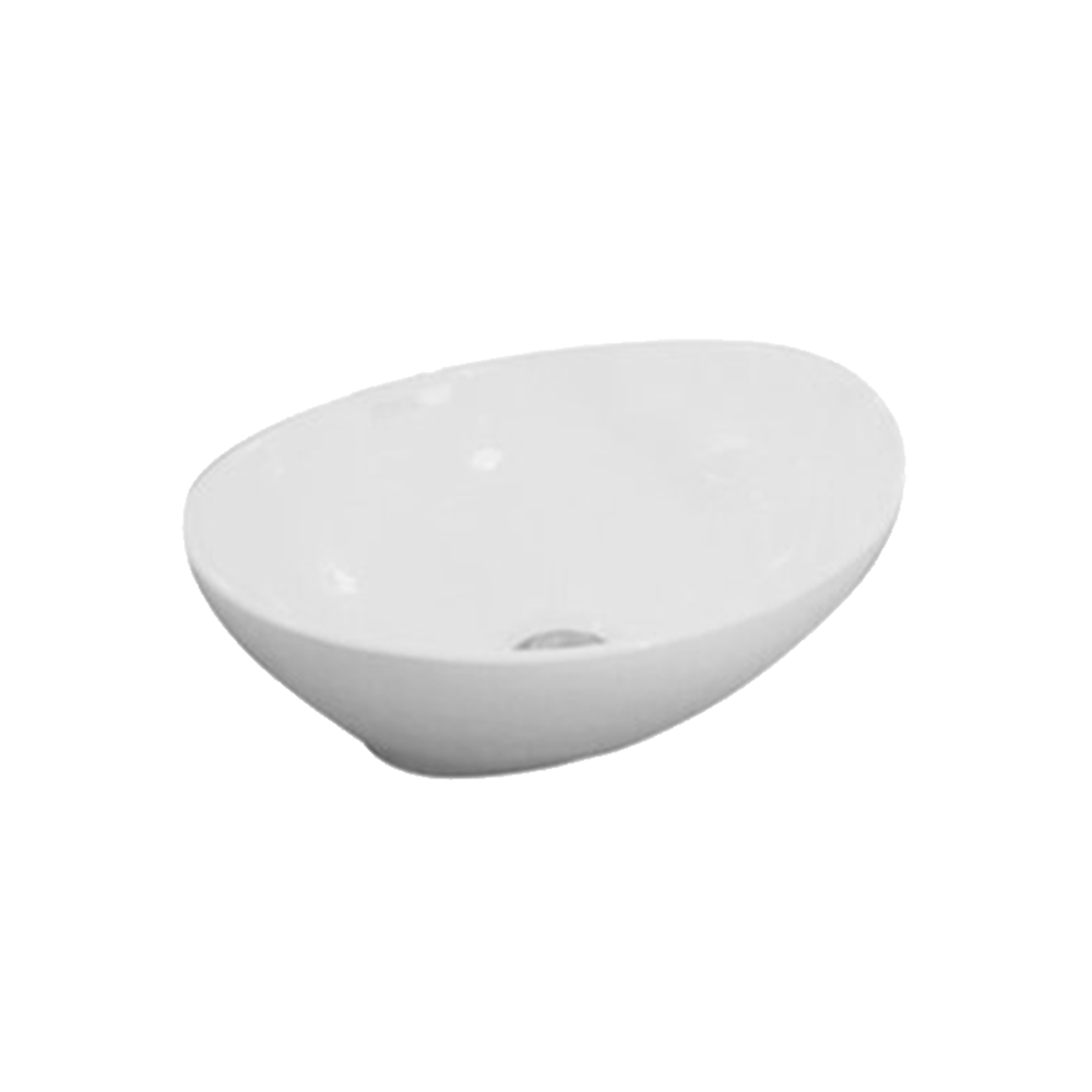 Gloss Oval Above Counter Basin White 410X330X145 ,