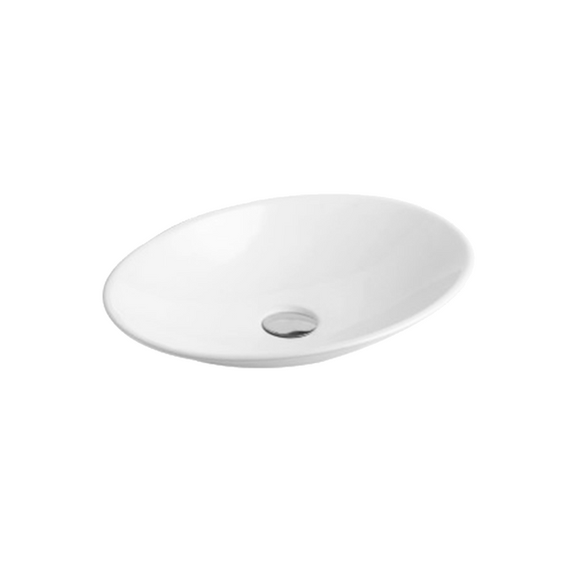 Gloss Oval Above Counter Basin White 510X350X95 ,