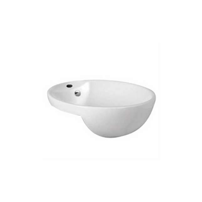 Gloss Round Semi Recessed Basin White 430X430X150 ,