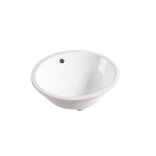 Gloss Round Undermount / Counter Basin White 340X340X190 ,