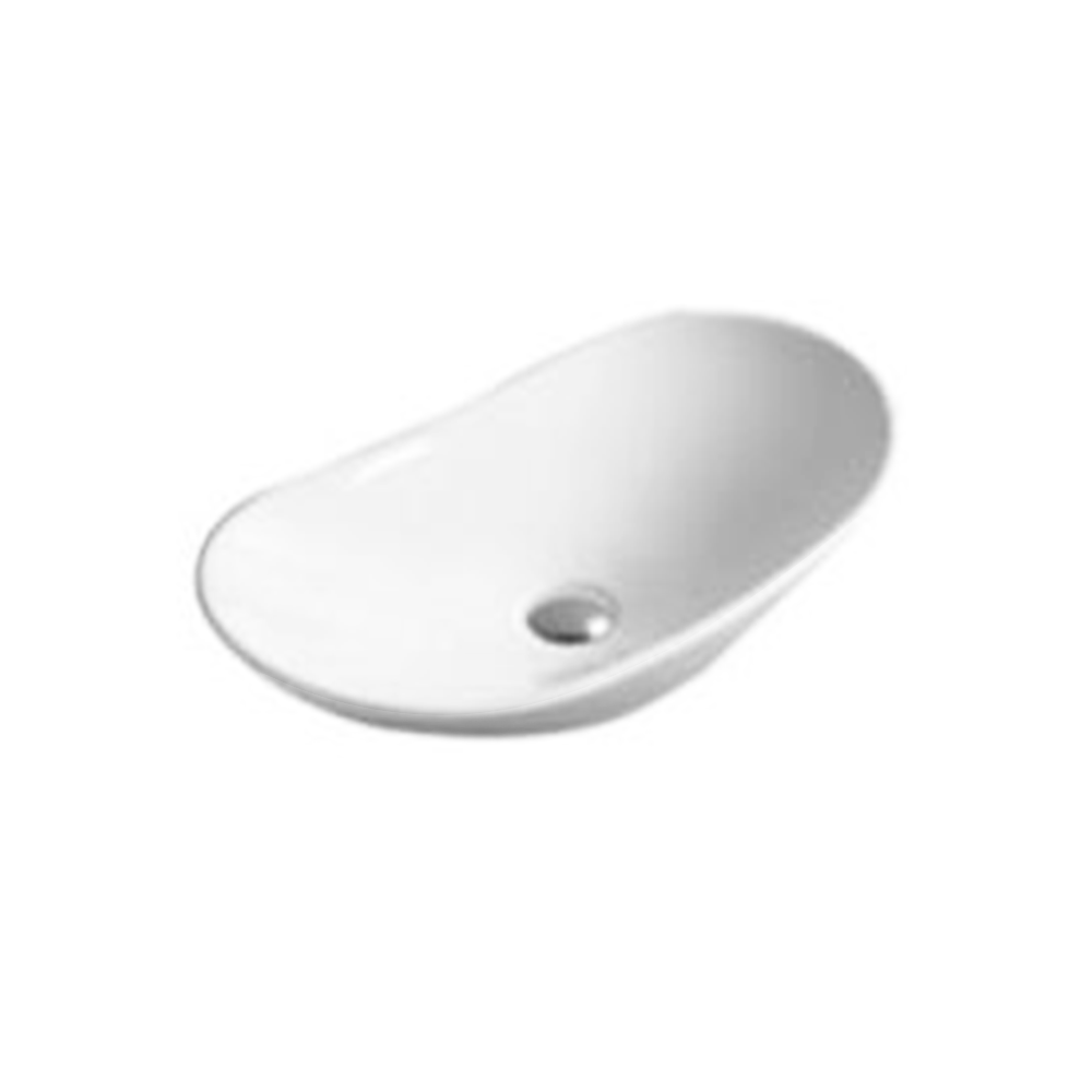 Gloss Oval Above Counter Basin White 620X360X160 ,