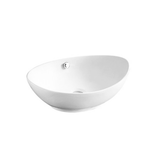 Gloss Oval Above Counter Basin White 585X390X190 ,