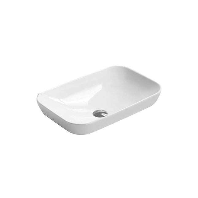 Gloss Rectangle Insert Fine Ceramic Basin White 515X340X155 ,