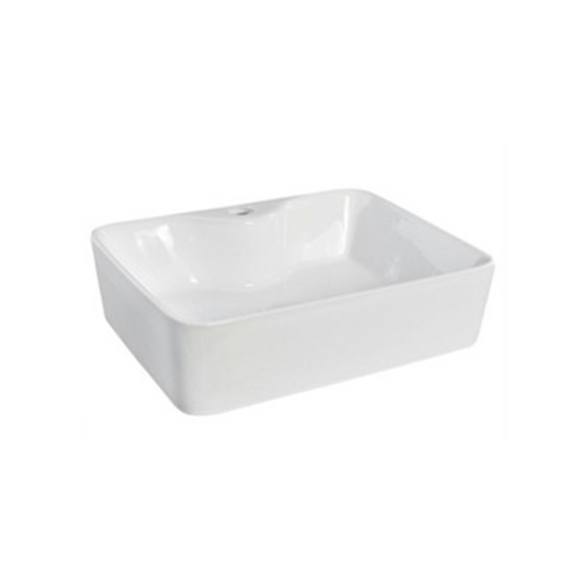 Gloss Rectangle Above Counter Basin White 480X375X135 ,