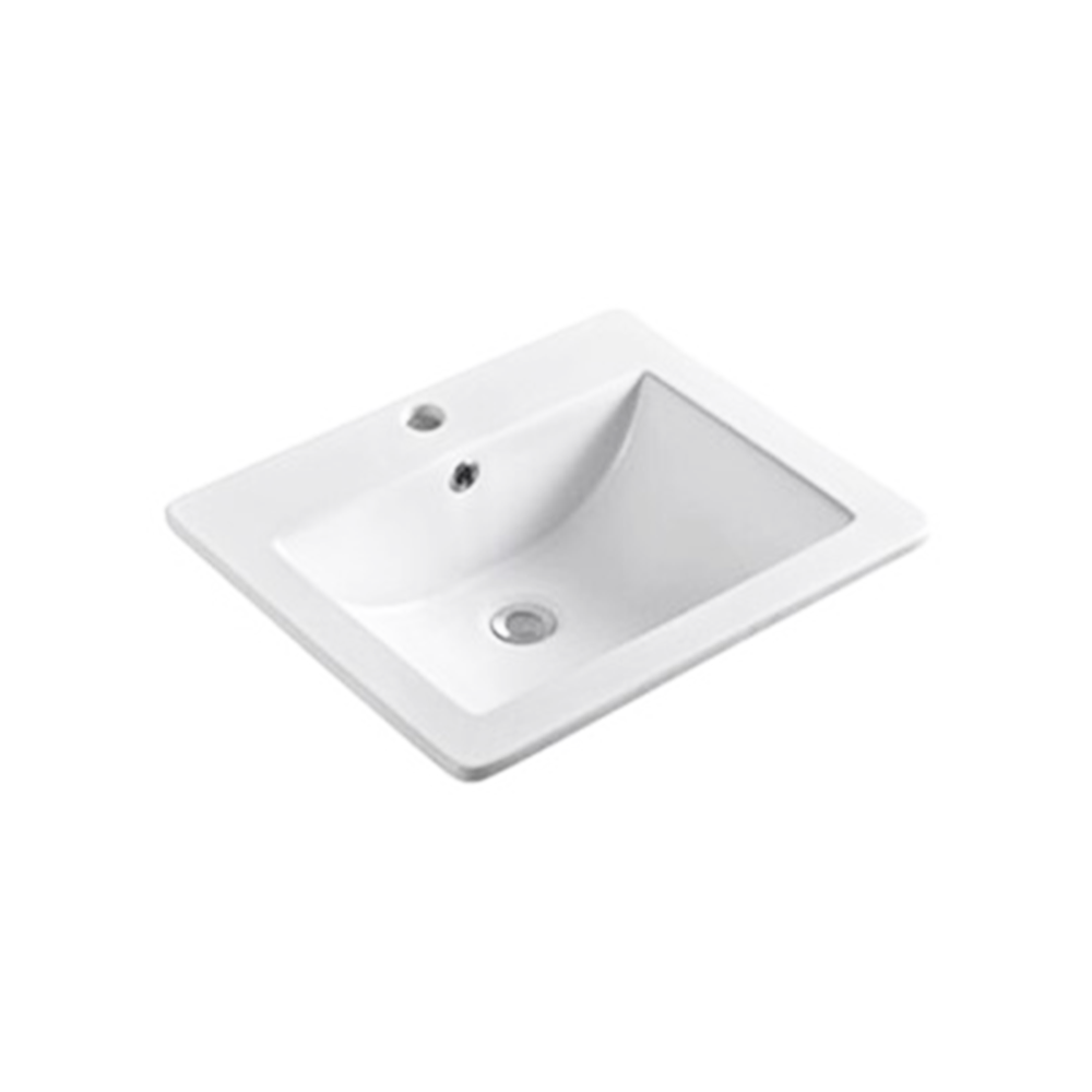Gloss Rectangle Insert Fine Ceramic Basin White 535X450X180 ,