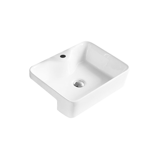 Gloss Rectangle Semi Recessed Basin White 480X370X130 ,