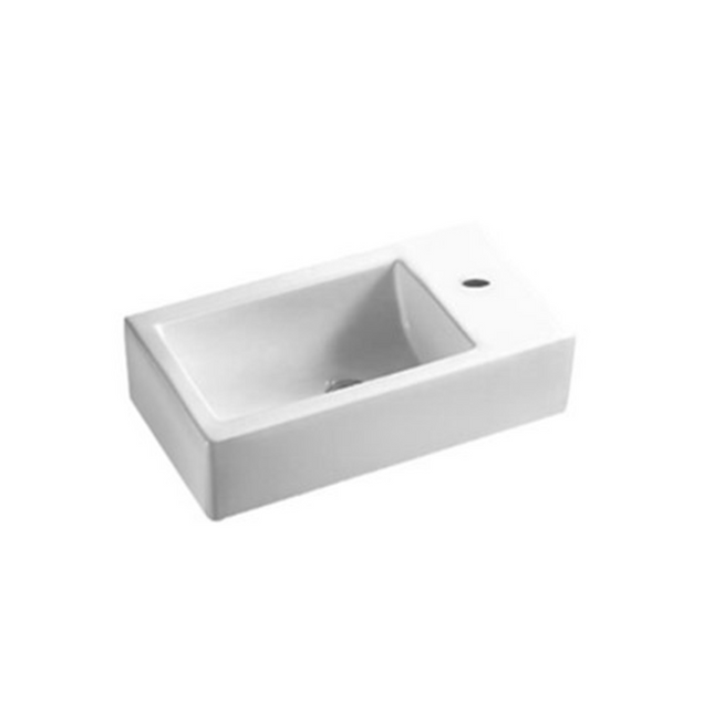 Gloss Rectangle Wall Hung Ceramic Basin White 455X250X120 ,
