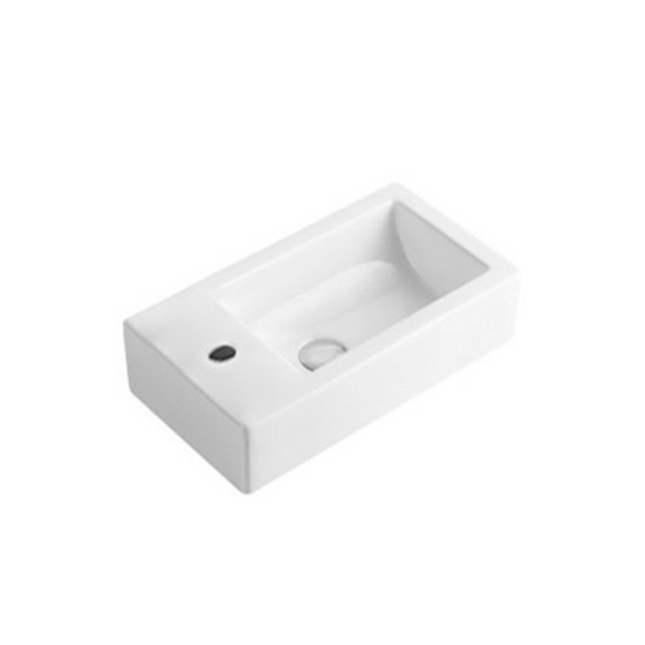 Gloss Rectangle Wall Hung Ceramic Basin White 455X250X120 ,