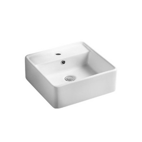 Gloss Square Hand Wash Basin White 410X410X150 ,